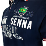 Tricou de Barbat cu Guler, Senna World Champion, Albastru, 2016