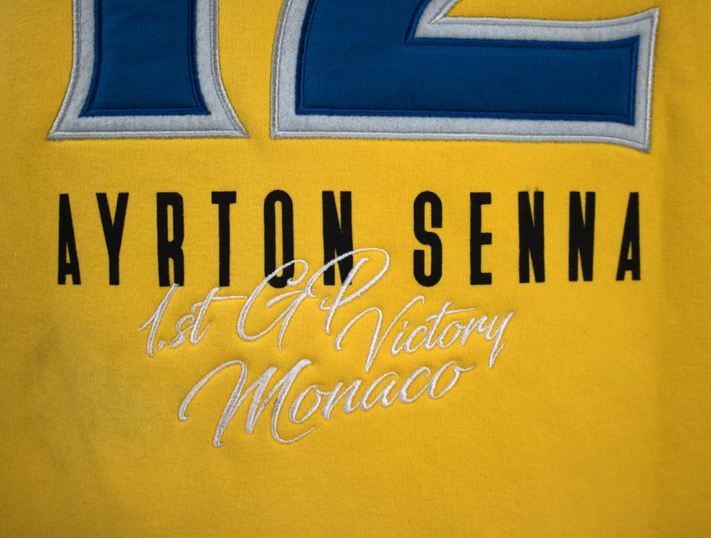 Pulover de Barbat, Ayrton Senna Monaco 1st Victory 1987, Galben, 2020
