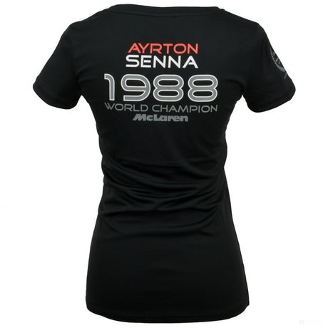 Tricou de Dama, Ayrton Senna World Champion 1988, Negru, 2020