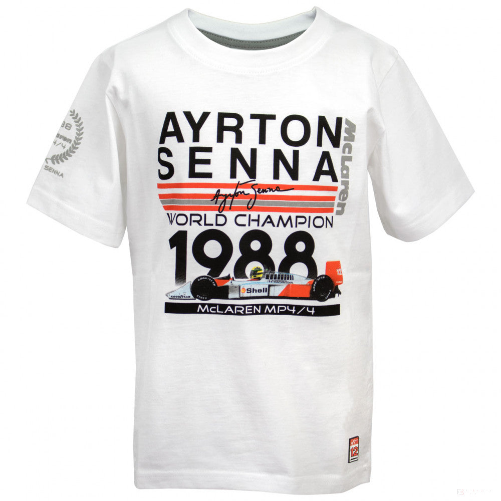 Tricou de Copil, Ayrton Senna McLaren 1988, Alb, 2020 - FansBRANDS®