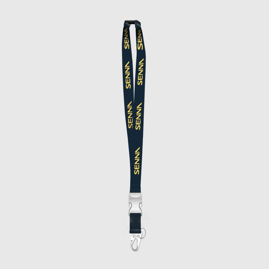 Ayrton Senna lanyard, albastru