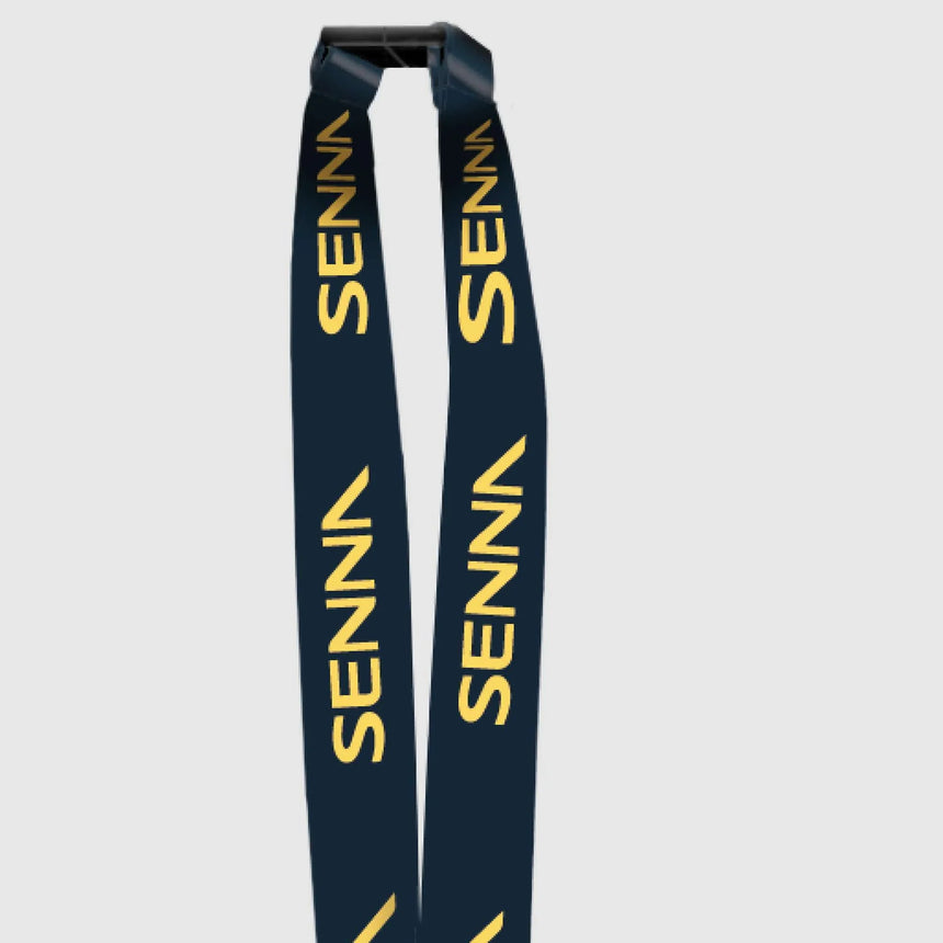 Ayrton Senna lanyard, albastru