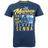 Tricou de Barbat, Senna Monaco 1987, Albastru, 2018