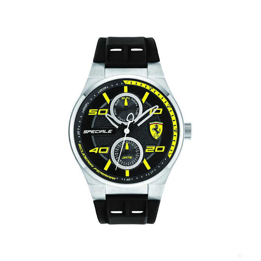 Ceas de Barbat, Ferrari Multifunction, Negru-Galben, 2019 - FansBRANDS®