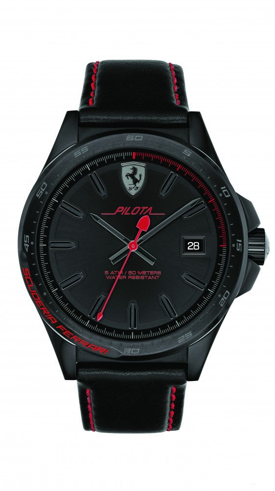 Ceas de Barbat, Ferrari Pilota Quartz, Negru, 2019 - FansBRANDS®