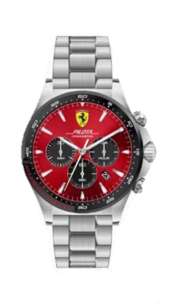 Ceas de Barbat, Ferrari Pilota Chrono, Rosu, 2019 - FansBRANDS®