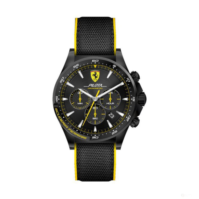 Ceas de Barbat, Ferrari Pilota Chrono, Negru, 2019 - FansBRANDS®