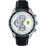 Ceas de Barbat, Ferrari Speedracer Chrono, Alb-Negru, 2020 - FansBRANDS®