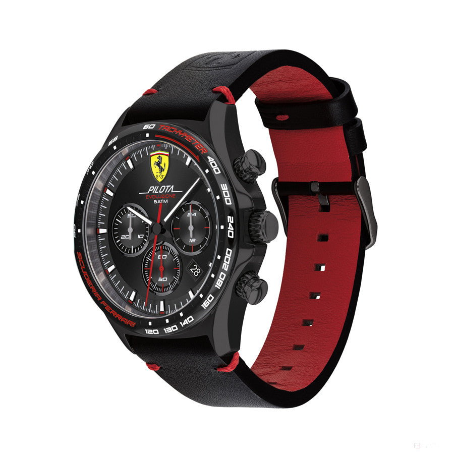 Ceas de Barbat, Ferrari Pilota EVO Chrono, Negru, 2020 - FansBRANDS®