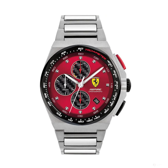 Ceas Scuderia Ferrari Aspire, oțel inoxidabil cu centură Chrono, 44mm - FansBRANDS®