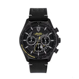 Scuderia Ferrari Watch PilotA Evo, piele neagră, 44mm - FansBRANDS®