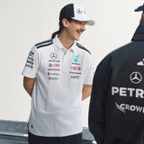 Polo Mercedes, echipă, ingineri, adidas, alb, 2026