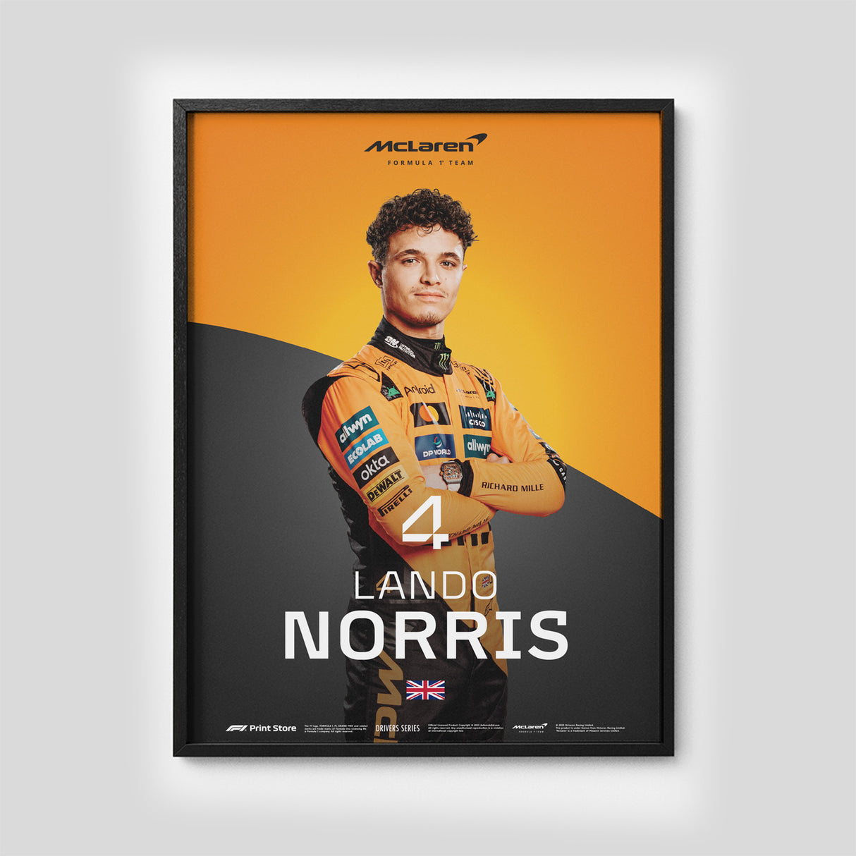 F1 Print – Poster Lando Norris (dimensiune A3)