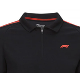 Men's T-Shirt with Collar, Formula 1, Black, 2020