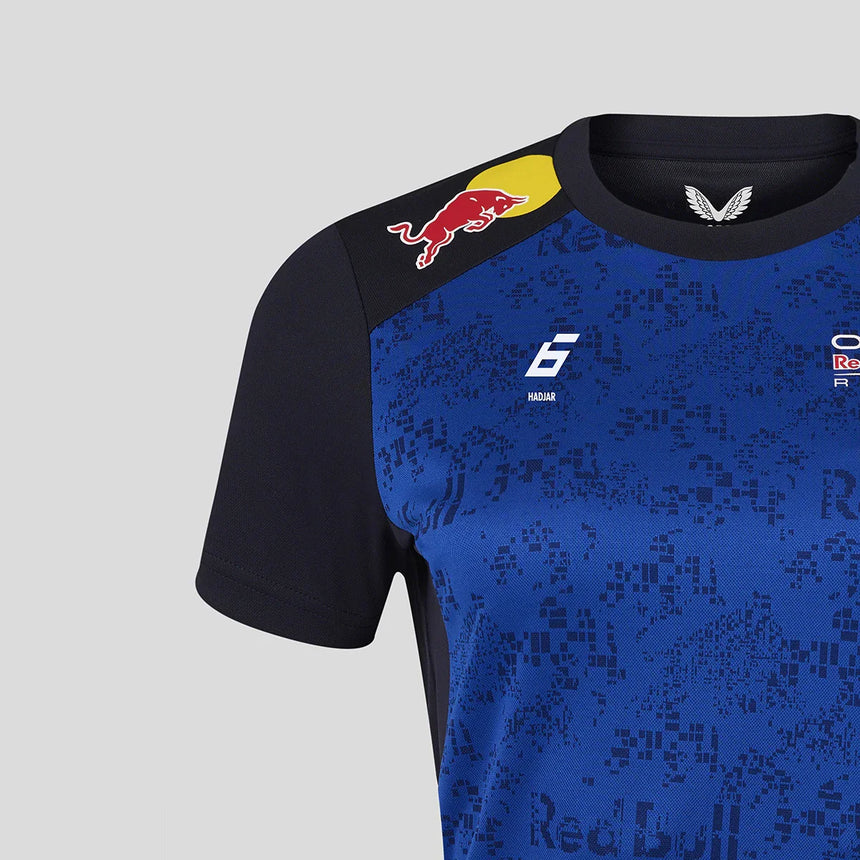 tricou Red Bull, echipă, Isack Hadjar, pentru femei, albastru, 2026