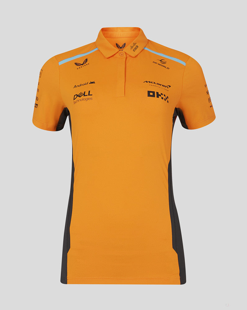 McLaren cămasă, Castore, echipa, dama, portocale, 2024 - FansBRANDS®