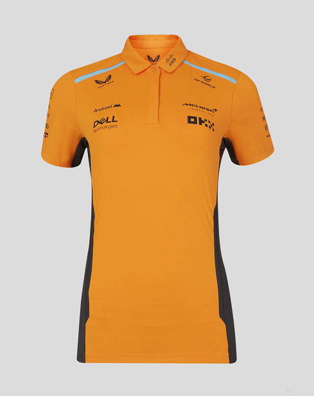 McLaren cămasă, Castore, echipa, dama, portocale, 2024 - FansBRANDS®