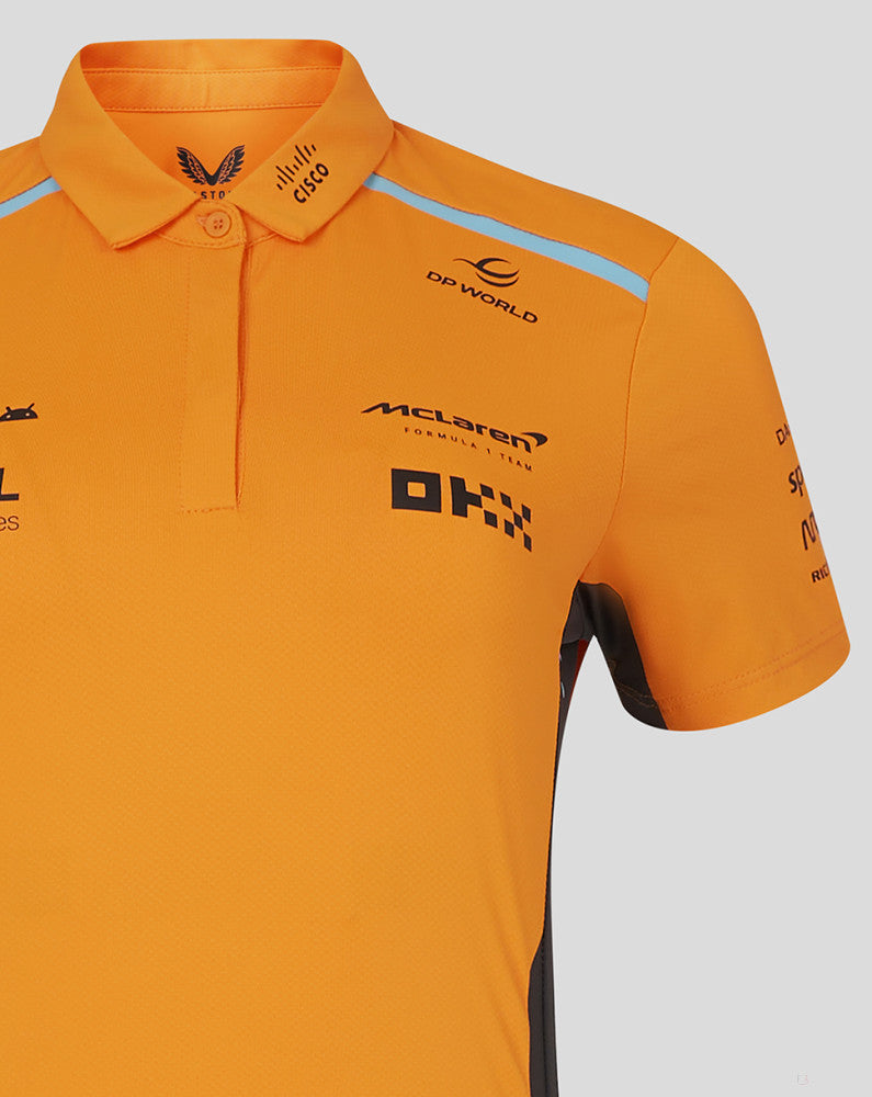 McLaren cămasă, Castore, echipa, dama, portocale, 2024 - FansBRANDS®