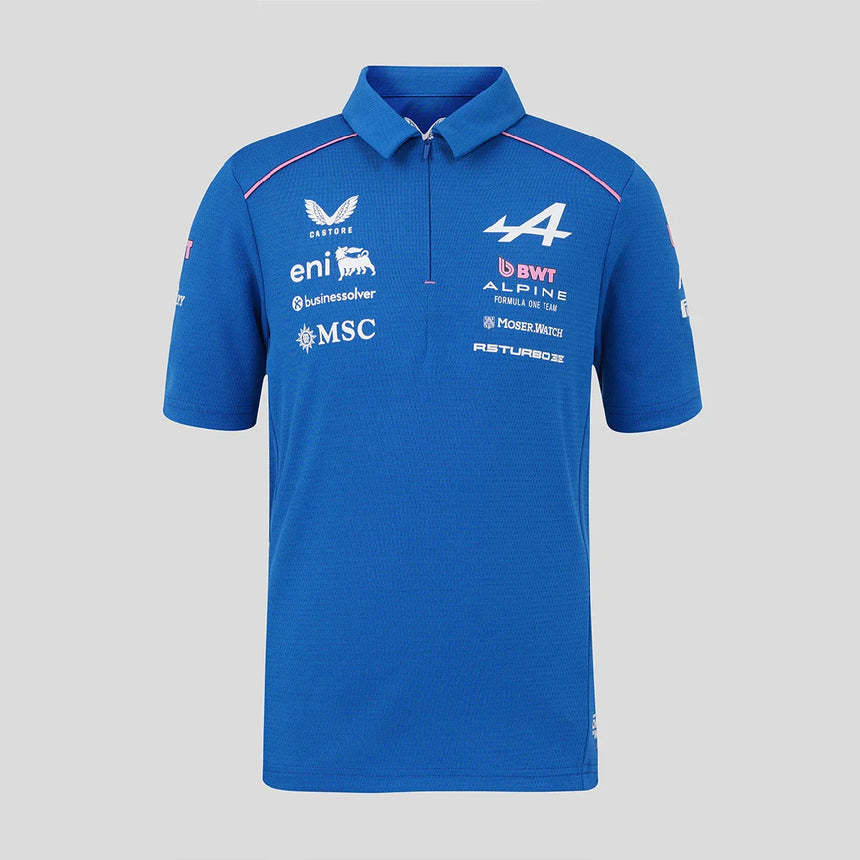 Tricou polo pentru copii Alpine F1 de echipă, albastru, 2026