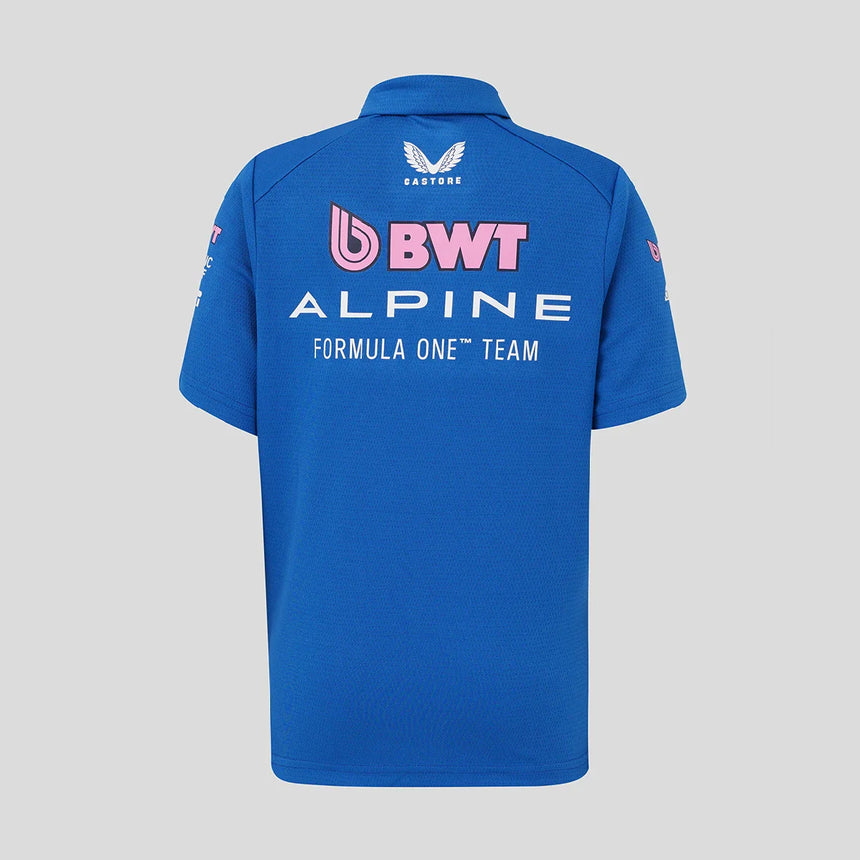 Tricou polo pentru copii Alpine F1 de echipă, albastru, 2026