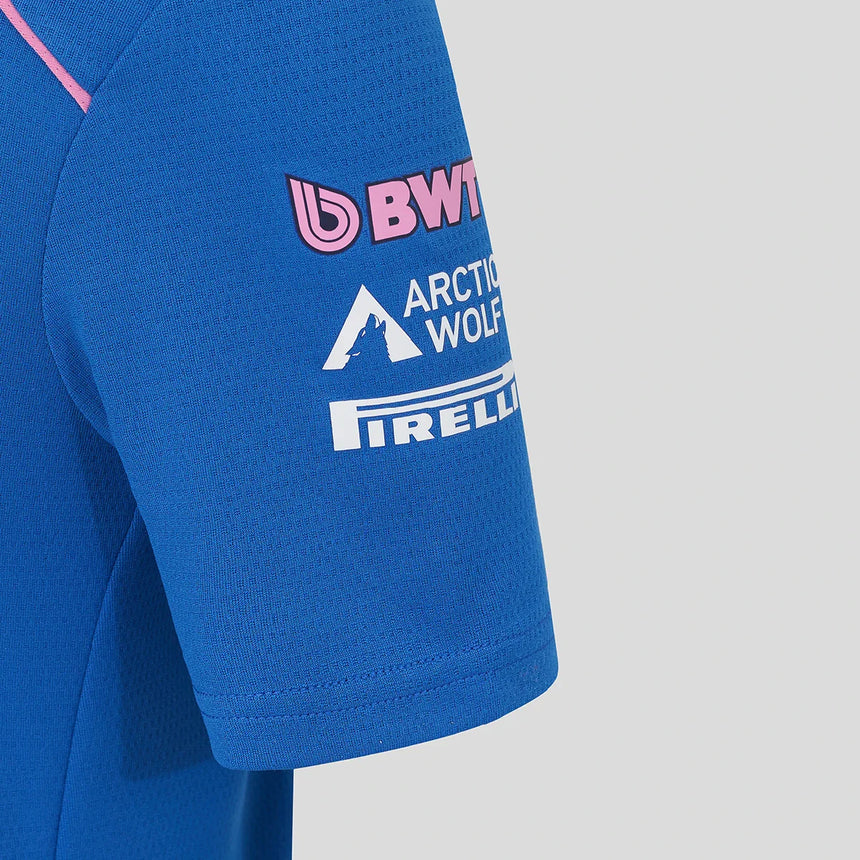 Tricou polo pentru copii Alpine F1 de echipă, albastru, 2026