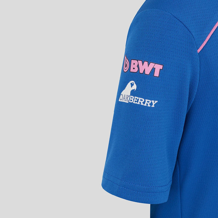 Tricou polo pentru copii Alpine F1 de echipă, albastru, 2026