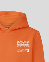 Red Bull Racing sweatshirt, hooded, Max Verstappen O3, kids, orange - FansBRANDS®