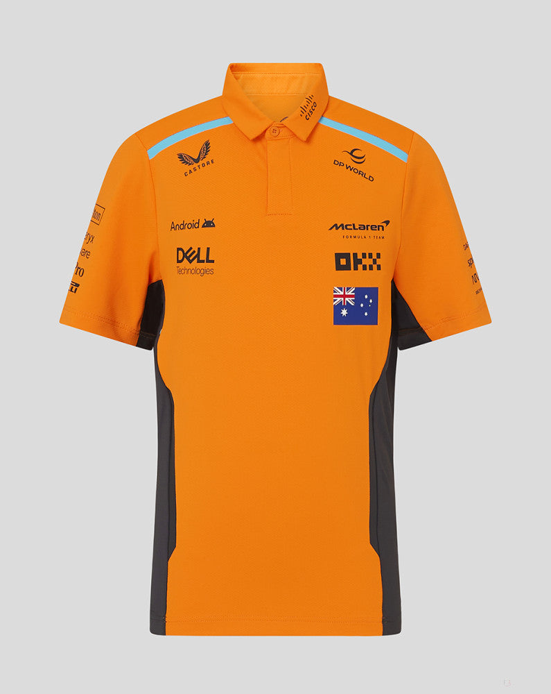 McLaren cămasă, Castore, Oscar Piastri, copil, portocale - FansBRANDS®