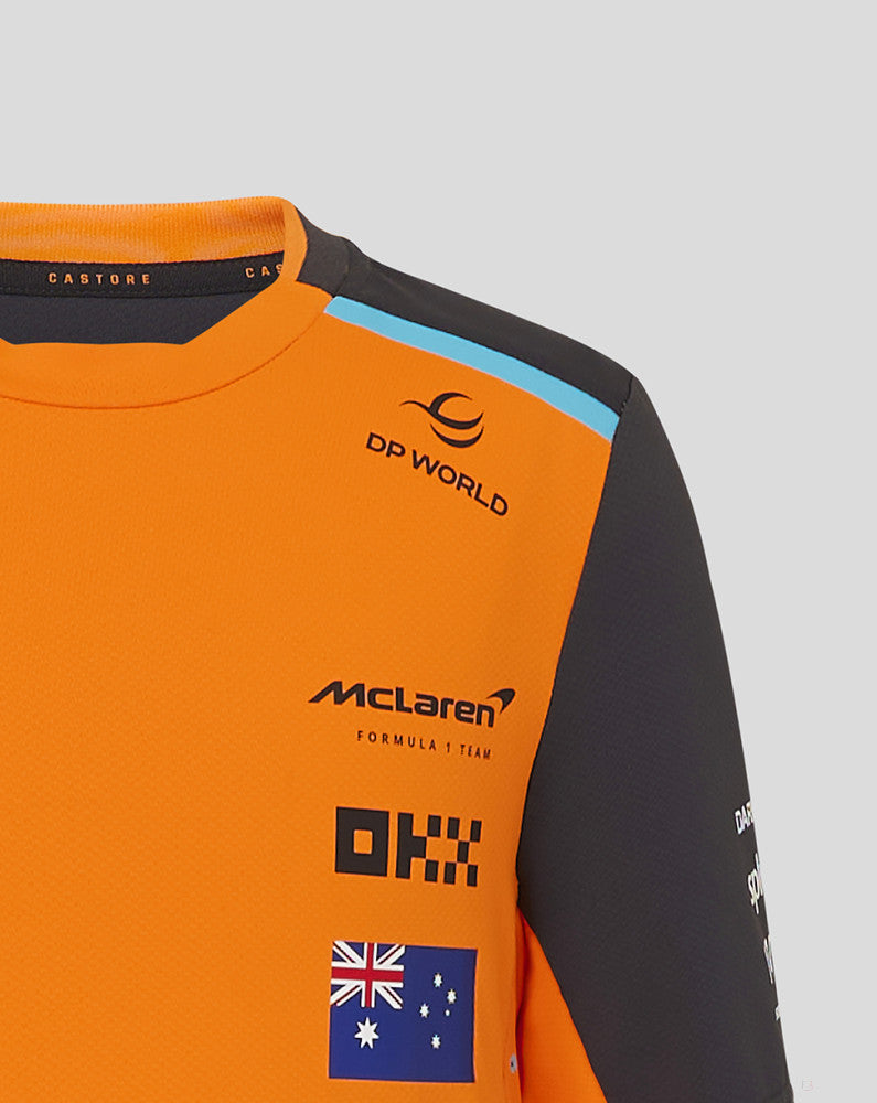 McLaren tricou, Castore, Oscar Piastri, copil, portocale - FansBRANDS®