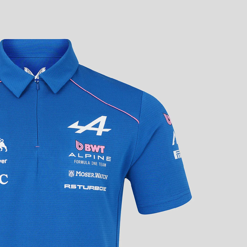 Tricou polo Alpine F1 de echipă, albastru, 2026