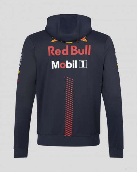 Red Bull Racing sweatshirt, hooded, full zip, team, blue, 2023