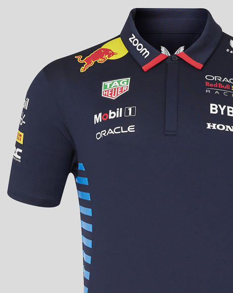 Red Bull tricou cu guler, Castore, echipa, albastru, 2024 - FansBRANDS®