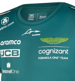 Aston Martin T-Shirt, Fernando Alonso, Kind, Grün, 2023