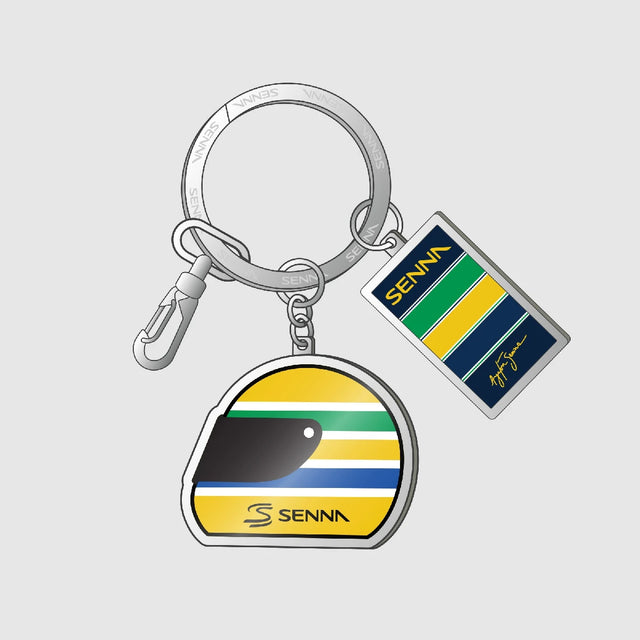Ayrton Senna breloc, cască, colorat
