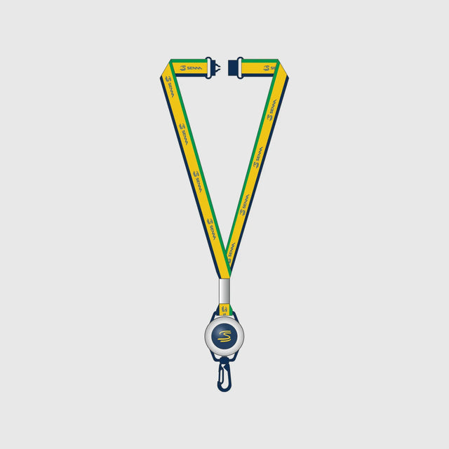 Ayrton Senna lanyard, albastru