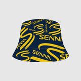 Ayrton Senna pălărie bucket reversibilă, albastră
