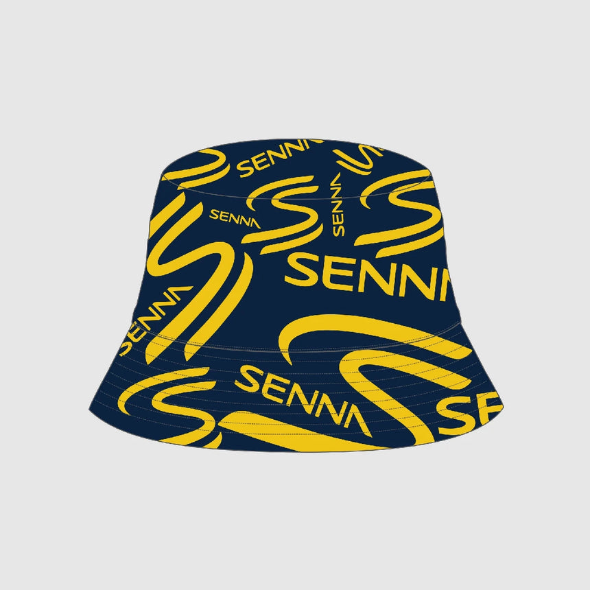 Ayrton Senna pălărie bucket reversibilă, albastră