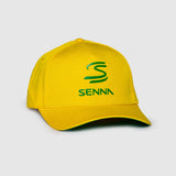 Căciulă Ayrton Senna, debossed, curbată, galbenă