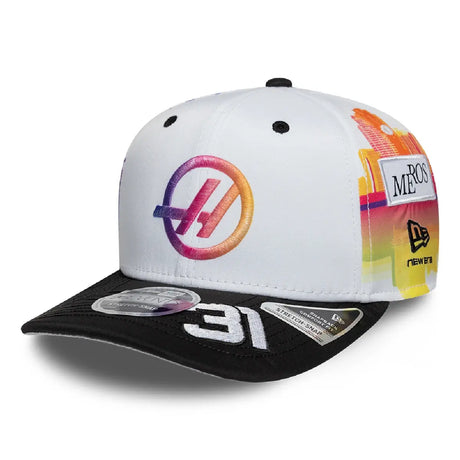 Căciulă Haas F1, echipă, Esteban Ocon, 9SEVENTY, New Era, Ediție Specială Miami, alb, 2026