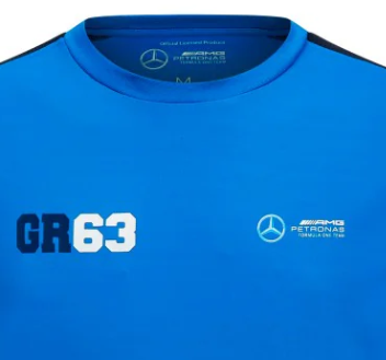 Mercedes George Russell Sport-T-Shirt, blau