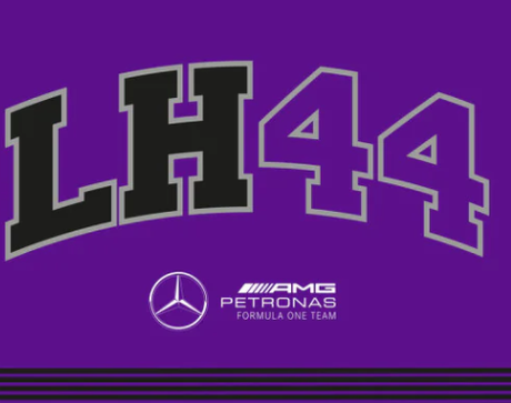 Mercedes Lewis Hamilton Flagge 90X120 ohne Fahnenmast, lila