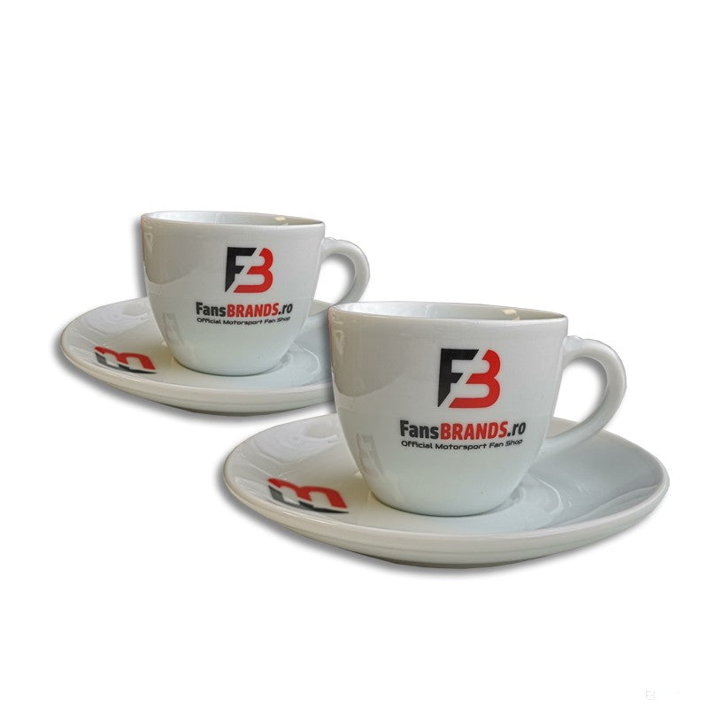 FansBRANDS Cană de Cafea, Alb, 2 piesa - RO - FansBRANDS®