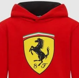 Ferrari Kinder Big Shield Hoodie, rot