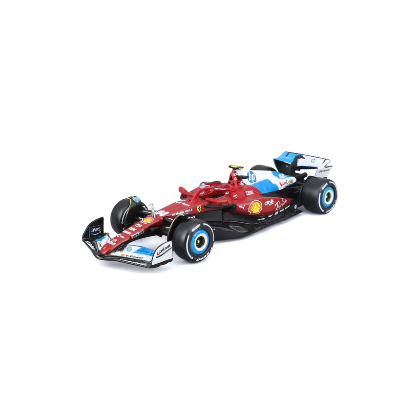 Ferrari model de mașină, SF25, bburago, #44 Lewis Hamilton, Miami, roșu