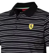 Ferrari Striped T-shirt with collar, Black, 2011
