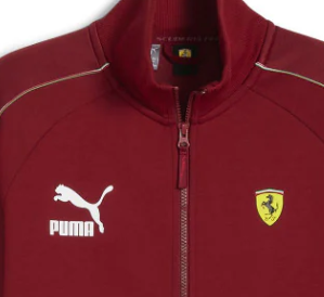 Ferrari pulover, Puma, Race Iconic T7 Track, rosu intens