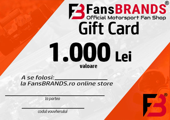 Card Cadou 1000 RON - FansBRANDS®