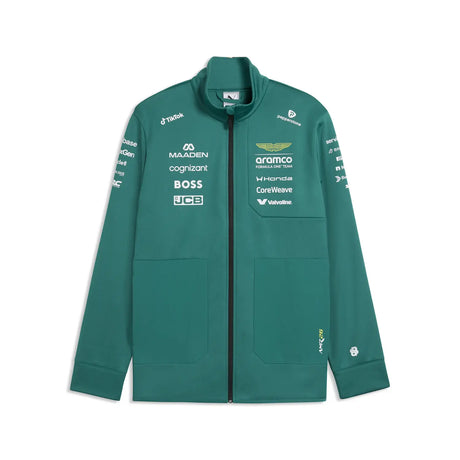 Jachetă softshell Aston Martin, echipă, Puma, verde, 2026