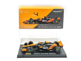 Mașinuță model McLaren, Bburago, Lando Norris, livery Miami, cutie acrilică, MCL38 🔥