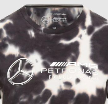 Mercedes Tie Dye Damen T-Shirt, grau